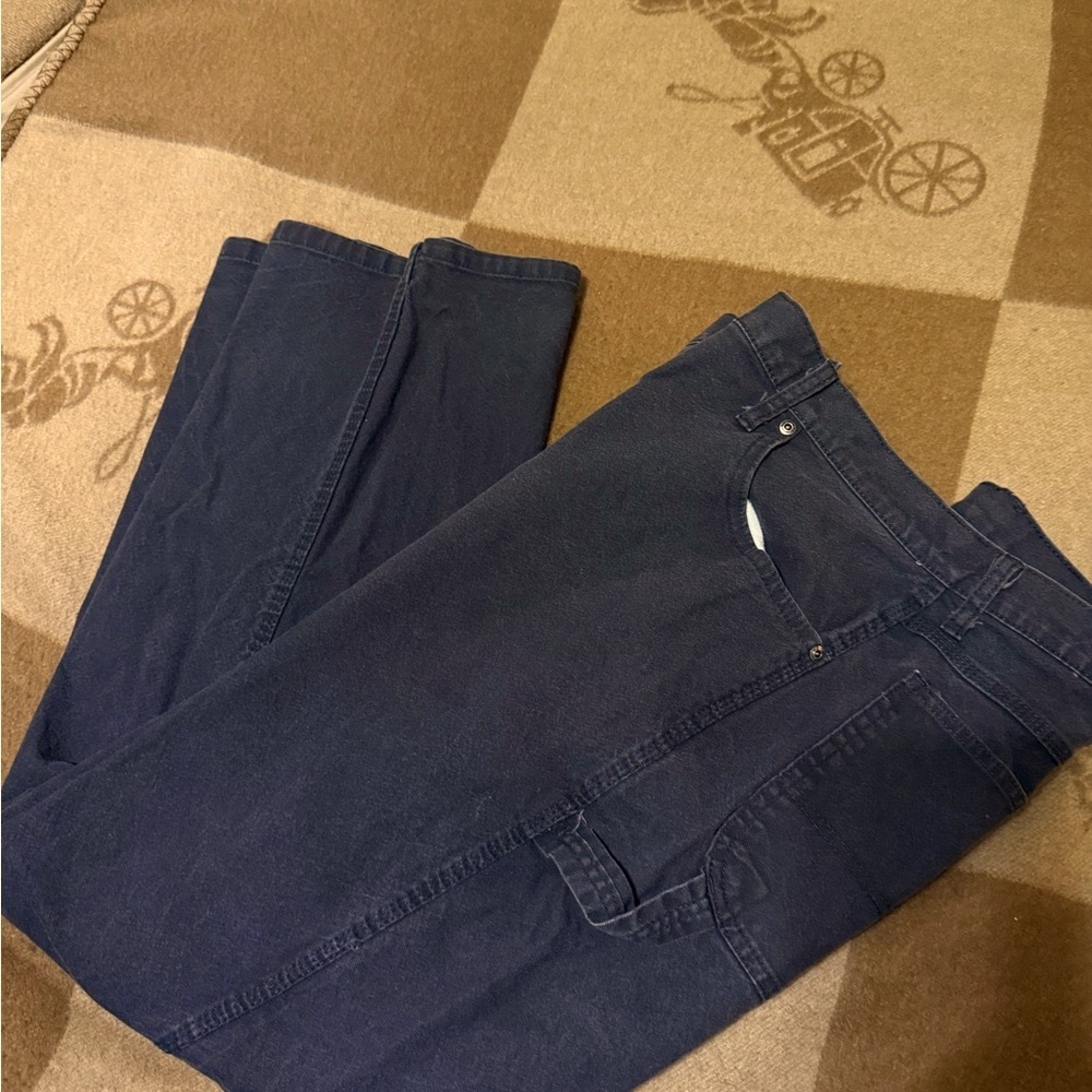 Men’s Dickies 44x32 Black Denim dickies Jeans  Faded Look and Twill Texture